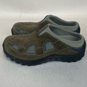 Columbia Wayfarer Brown Leather Clog Slip On Mule